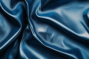 Obraz premium Close-up view of luxurious, draped satin fabric.