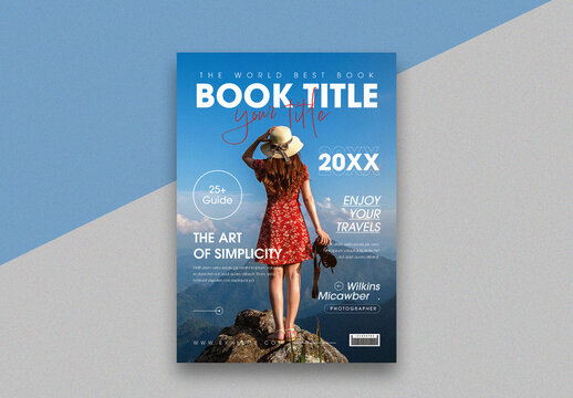 Travel Magazine Style Book Cover Adventure Editorial Layout