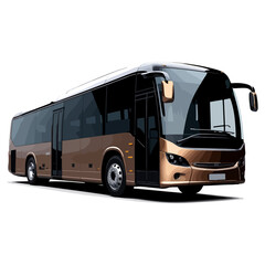 an illustration of a luxury bus icon image for transporting passengers