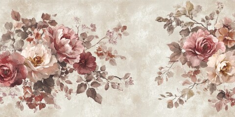 Romantic Vintage Floral Art Print