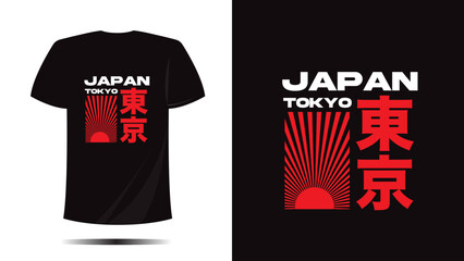 vector t-shirt design., T shirt tokyo print, Vector template in shape lettering and typography japan cool unique fashion style