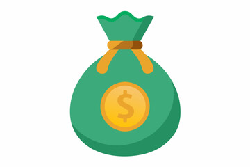 money bag with dollar symbol vector illustration 