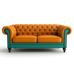 Fototapeta premium Chesterfield leather sofa in a classic luxury design