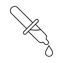dropper with medicine icon, dropper with medicine line art - simple line art of dropper with medicine, perfect for dropper with medicine logos and icons