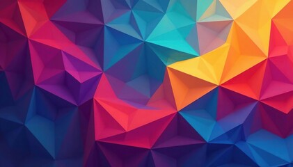 Fototapeta premium Abstract geometric shapes form a complex, colorful backdrop , repeat, color, gradient