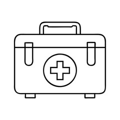 first aid kit icon, first aid kit line art - simple line art of first aid kit, perfect for first aid kit logos and icons