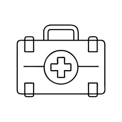 first aid kit icon, first aid kit line art - simple line art of first aid kit, perfect for first aid kit logos and icons