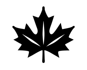 A clean vector illustration of Maple Leaf silhouette
