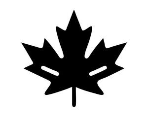 A clean vector illustration of Maple Leaf silhouette