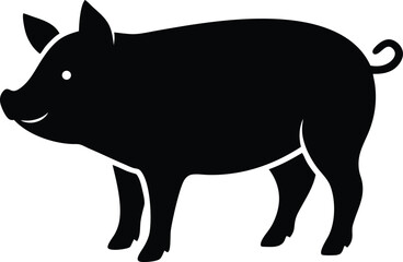 silhouette of a pig