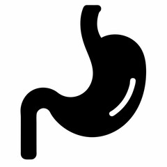Stomach icon simple vector on white background.