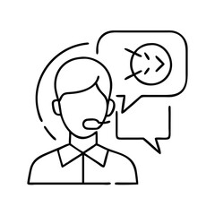 interpreter icon, interpreter line art - simple line art of interpreter, perfect for interpreter logos and icons