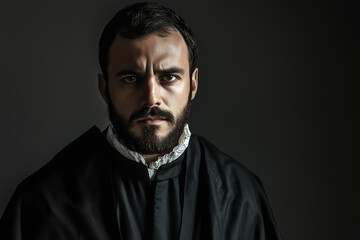 Obraz premium A man dressed as St. Thomas the Apostle