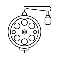 light for surgery icon, light for surgery line art - simple line art of light for surgery, perfect for light for surgery logos and icons