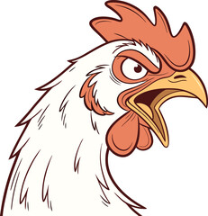 rooster isolated on white