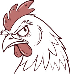 head of a red rooster