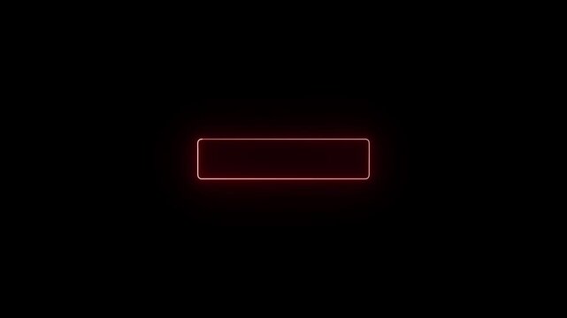 Neon abstract rectangle shape line animation video.