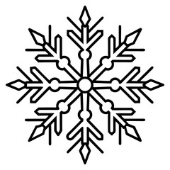 snowflake on a black background