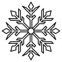 black and white snowflake