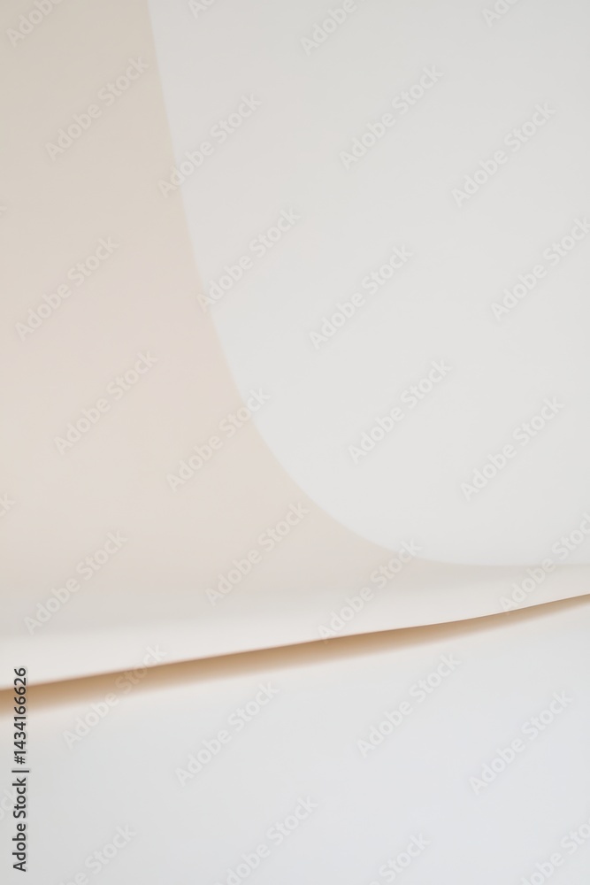 Poster elegant creamy white paper curve abstract background for artistic designs and presentations minimali