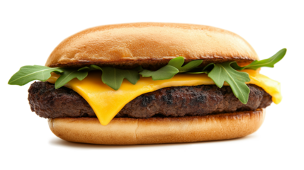 A sandwich with lettuce, tomatoes, onions, and cucumbers. The sandwich is cut in half and placed on a white background