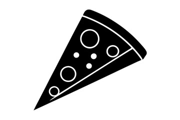 pizza slice silhouette vector 
