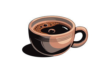 Vector illustration of a cup of coffee.