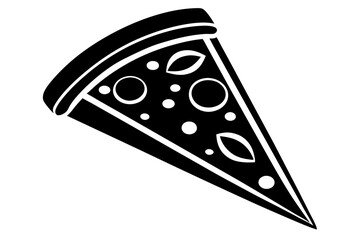 pizza slice silhouette vector 