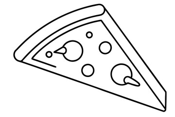 pizza slice silhouette vector 