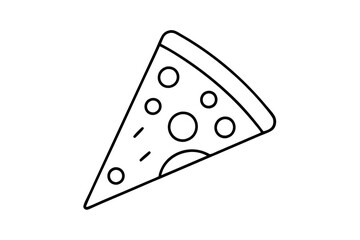pizza slice silhouette vector 