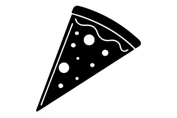 pizza slice silhouette vector 