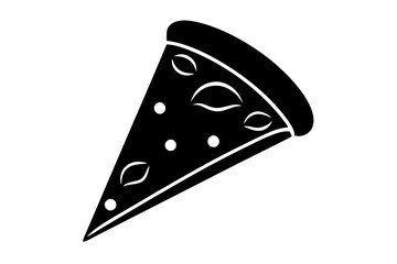 pizza slice silhouette vector 