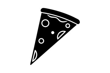 pizza slice silhouette vector 