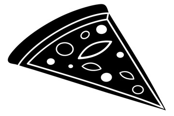 pizza slice silhouette vector 