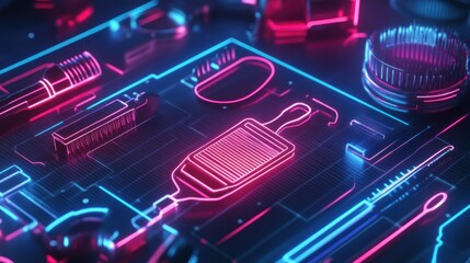 Neon Glow Tools for Grooming