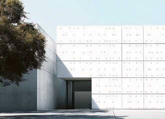 open door with a tree