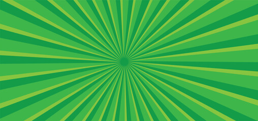 Obraz premium Sunburst background. Green sunbeam. Wallpaper with green sun burst. Backdrop for circus. Starburst with sunlight. Abstract retro background.