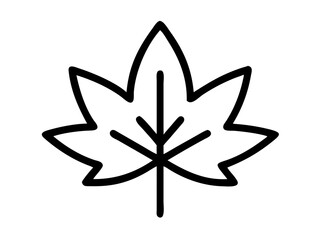 single and clean Maple Leaf line art vector illustration