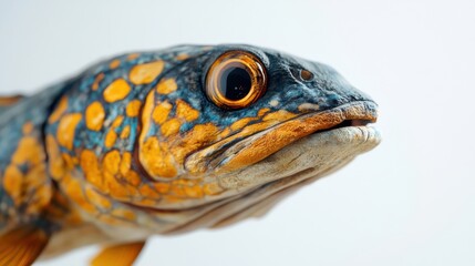 Fototapeta premium Realistic photo of a mackerel isolated on white background. Studio photography