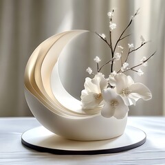 white vase on a white background
