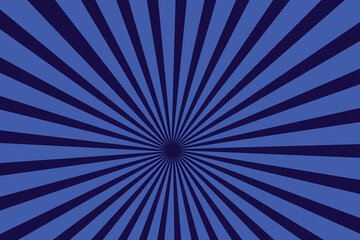 Dark blue sun rays retro with paper texture background. Abstract burst sun rays pattern design.