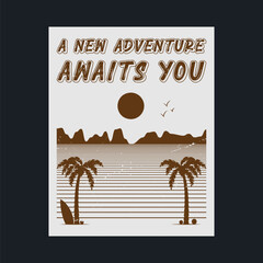 Summer time, summer vacation poster design
