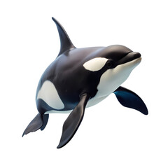 Obraz premium Majestic Orca Whale Stunning Image of Killer Whale on transparent background