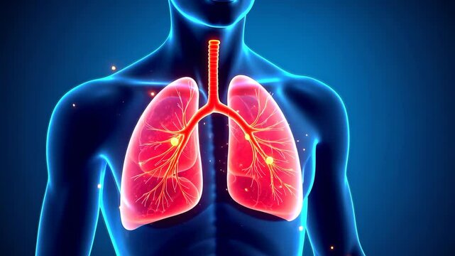 Oxygen therapy, respiratory health, lung care. Medical treatment. Alveoli absorb increased oxygen. Bronchi dilation improves airflow. Pulmonary support enhances health.