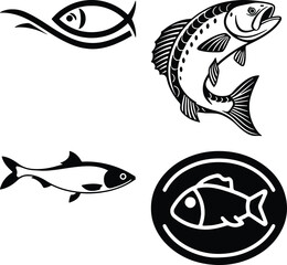 Fish Bundel simple icon. Vector ICON all icon Viktor	