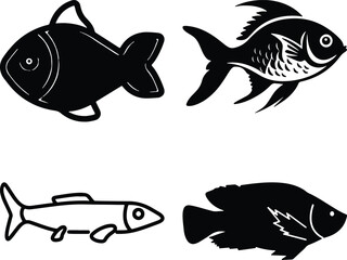 Fish Bundel simple icon. Vector ICON all icon Viktor	