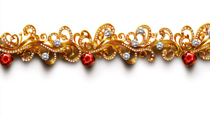 intricate gold filigree diamond accents luxurious border