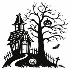 spooky halloween house