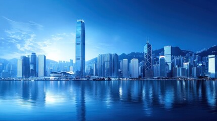 Obraz premium Hong Kong Skyline at Sunrise