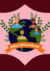 Fototapeta premium World population day
